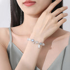 925 silver women's blessing bracelet£¨Bead width 8mm£©