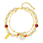 S925 silver natural Hetian jade koi versatile bracelet